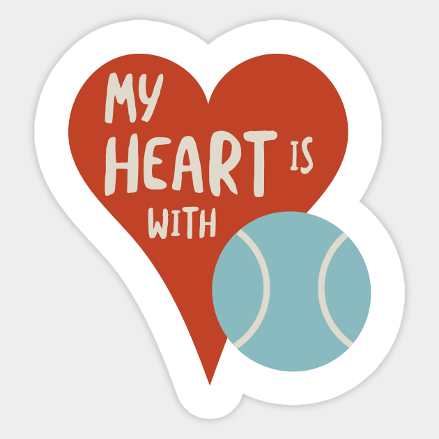 My Heart is with Padel Sticker by whyitsme